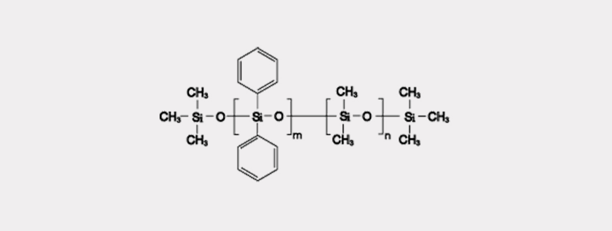 Chemical structure of phenyl methyl silicone oil